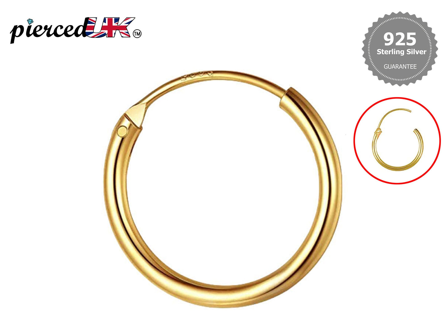 Hoop Earrings Gold - 18K Gold Plated - Hand Crafted and Hand Polished - Packed in a Plush Velvet Bag - See Size Details on the Description