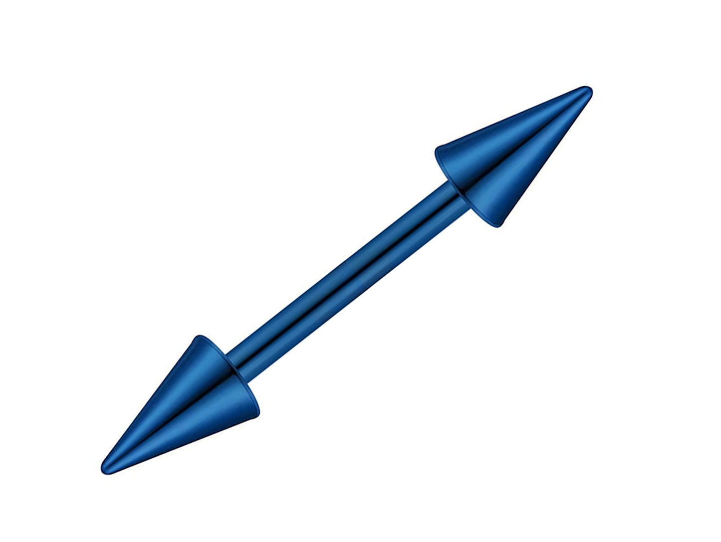 Spike Barbell Industrial Piercing – 18g, 16g, 14g (1.0, 1.2 & 1.6mm) Straight Barbell with Spike– Nipple, Cartilage, Ear Pierce