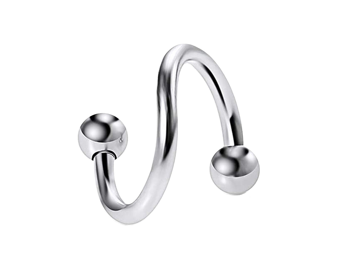 Spiral Barbell, Eyebrow Piercing – Conch Earrings 16g, 14g Body Jewellery for for Eyebrow, Ears, Lip Rings. Available in Many Colours