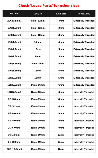 Titanium Gold Horseshoe Septum Ring, Nose Piercing - 1pc to 4pc Circular Barbell (CBB) - 18g, 16g, 14g size 6mm to 16mm