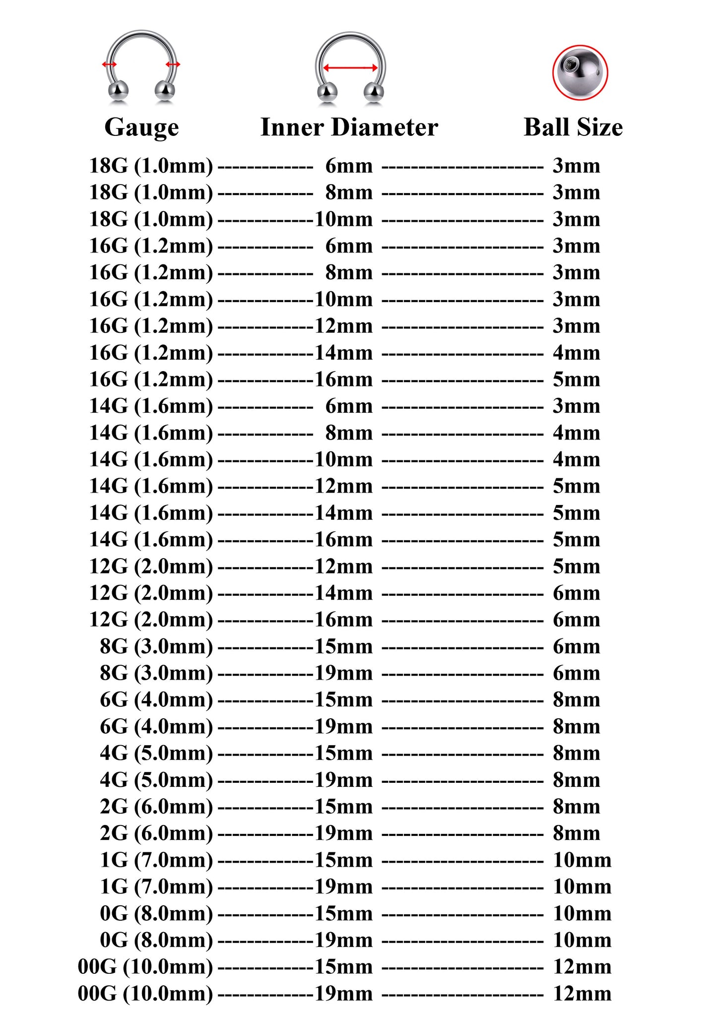 Titanium Horseshoe - Titanium Nose Piercing - Rainbow Septum Ring - 00G, 0G, 1G, 2G, 4G, 6G, 8G, 10G, 12G, 14G 16G, 18G - Size 6mm to 19mm
