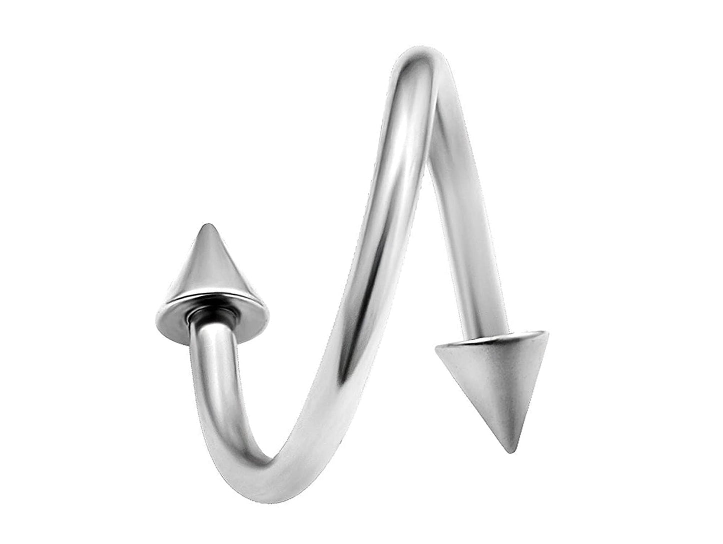 Spike / Cone Spiral Barbell, Eyebrow Piercing, Lip Ring – Conch Earrings Body Jewellery for Eyebrow, Ears, Available in Many Colours