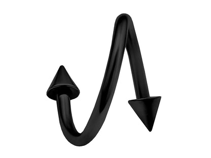 Spike / Cone Spiral Barbell, Eyebrow Piercing, Lip Ring – Conch Earrings Body Jewellery for Eyebrow, Ears, Available in Many Colours