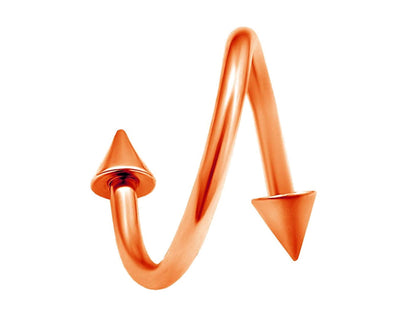 Spike / Cone Spiral Barbell, Eyebrow Piercing, Lip Ring – Conch Earrings Body Jewellery for Eyebrow, Ears, Available in Many Colours