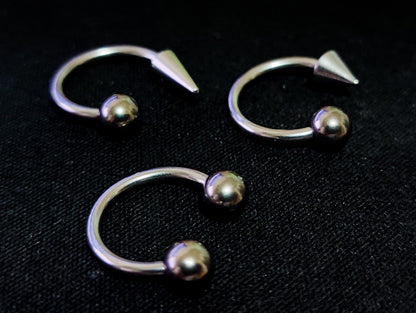 Titanium Spike Lip Ring, Lip Hugger BallConeSpike Septum Piercing, Helix Earring, Cartilage, Nose Piercing Ring - 18G 16G 14G