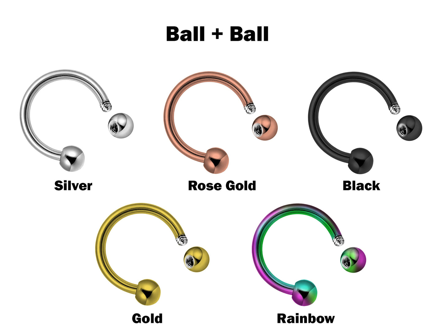 Titanium Spike Lip Ring, Lip Hugger BallConeSpike Septum Piercing, Helix Earring, Cartilage, Nose Piercing Ring - 18G 16G 14G