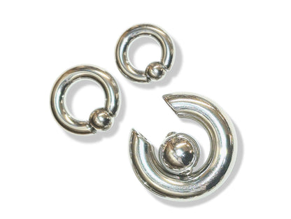 Prince Albert Piercing Jewelry Titanium Implant Captive Bead Hoop CBR Large Size PA Ring Body Jewellery 2ga to 00ga sold as a single unit