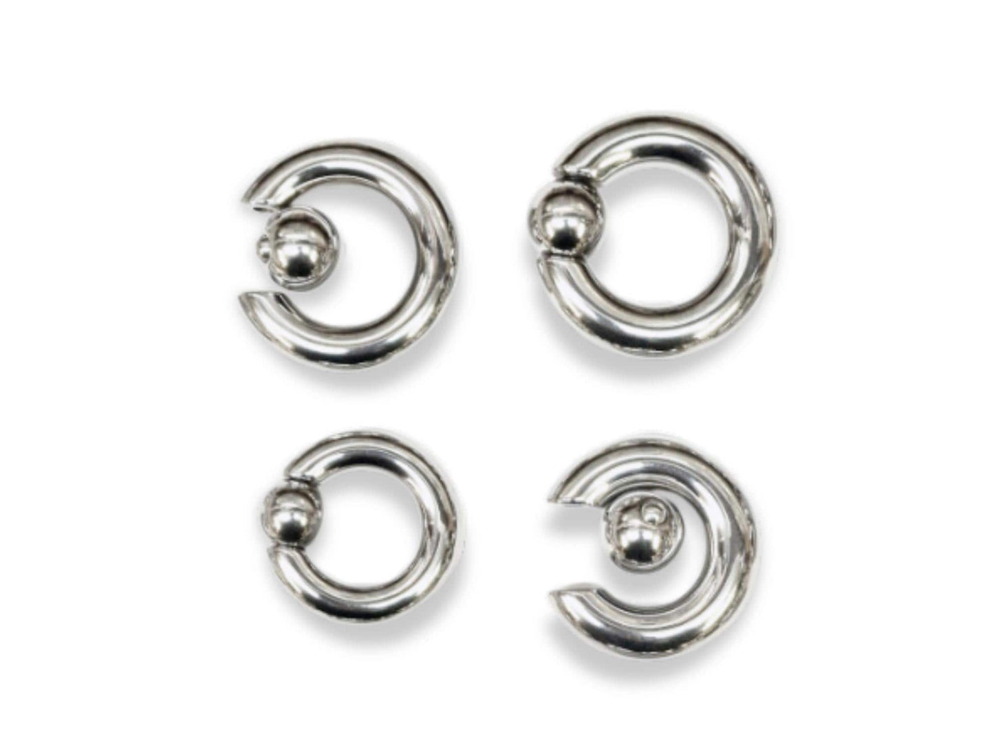 Prince Albert Piercing Jewelry Titanium Implant Captive Bead Hoop CBR Large Size PA Ring Body Jewellery 2ga to 00ga sold as a single unit