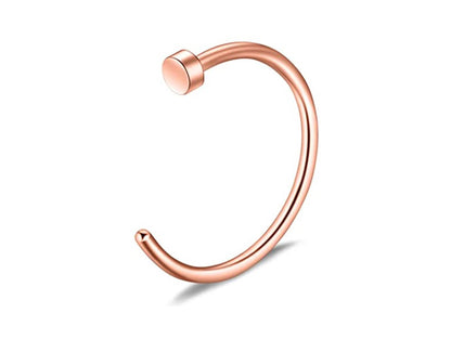 Nose Hoop, Titanium Nose Ring - C-Type Hypoallergenic Nose Ring Piercing - 20g, 18g. 16g, 14g Nostril Studs - Size 6mm to 12mm