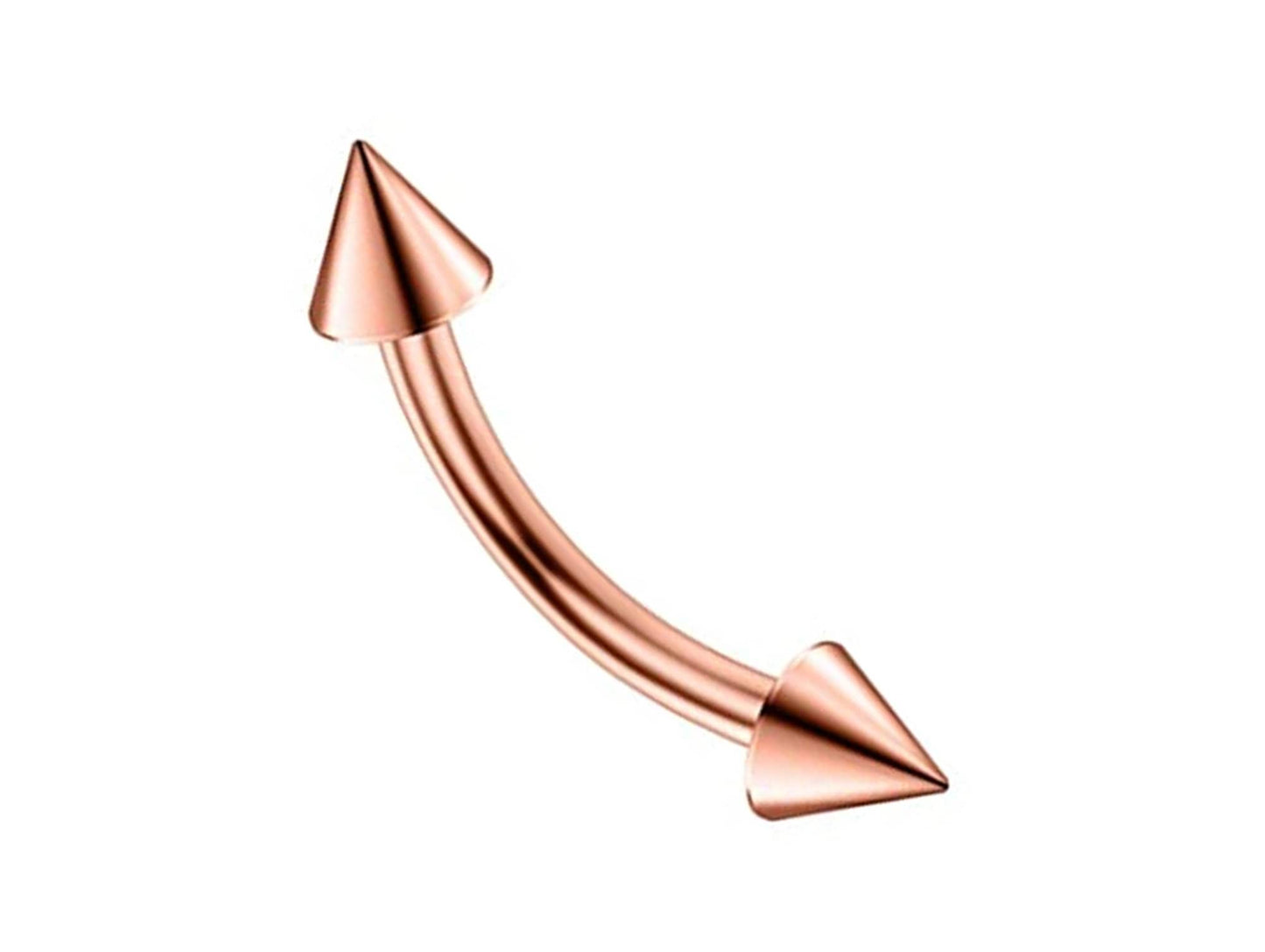 Spike Barbell, Daith Piercing – 18g, 16g, 14g Curved Barbell Cone / Spike Jewelry for Eyebrow, Ears, Rook Ring. Available in Many Colours