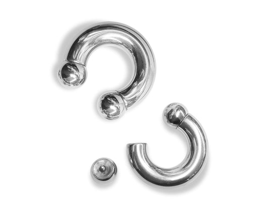 Prince Albert Piercing Jewelry Titanium Implant Captive Bead Hoop CBR Large Size PA Ring Body Jewellery 2ga to 00ga sold as a single unit