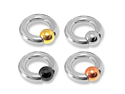 Titanium Prince Albert Jewelry Captive Bead Hoop CBR PA Ring with custom ball color Body Jewellery 1G 0G 00G 2G 4G 6G 8G