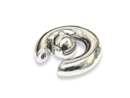 Titanium Prince Albert Jewelry Captive Bead Hoop CBR PA Ring with custom ball color Body Jewellery 1G 0G 00G 2G 4G 6G 8G