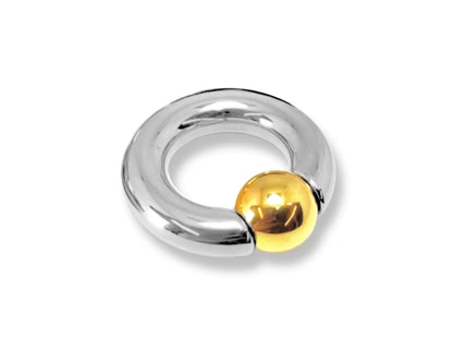 Titanium Prince Albert Jewelry Captive Bead Hoop CBR PA Ring with custom ball color Body Jewellery 1G 0G 00G 2G 4G 6G 8G