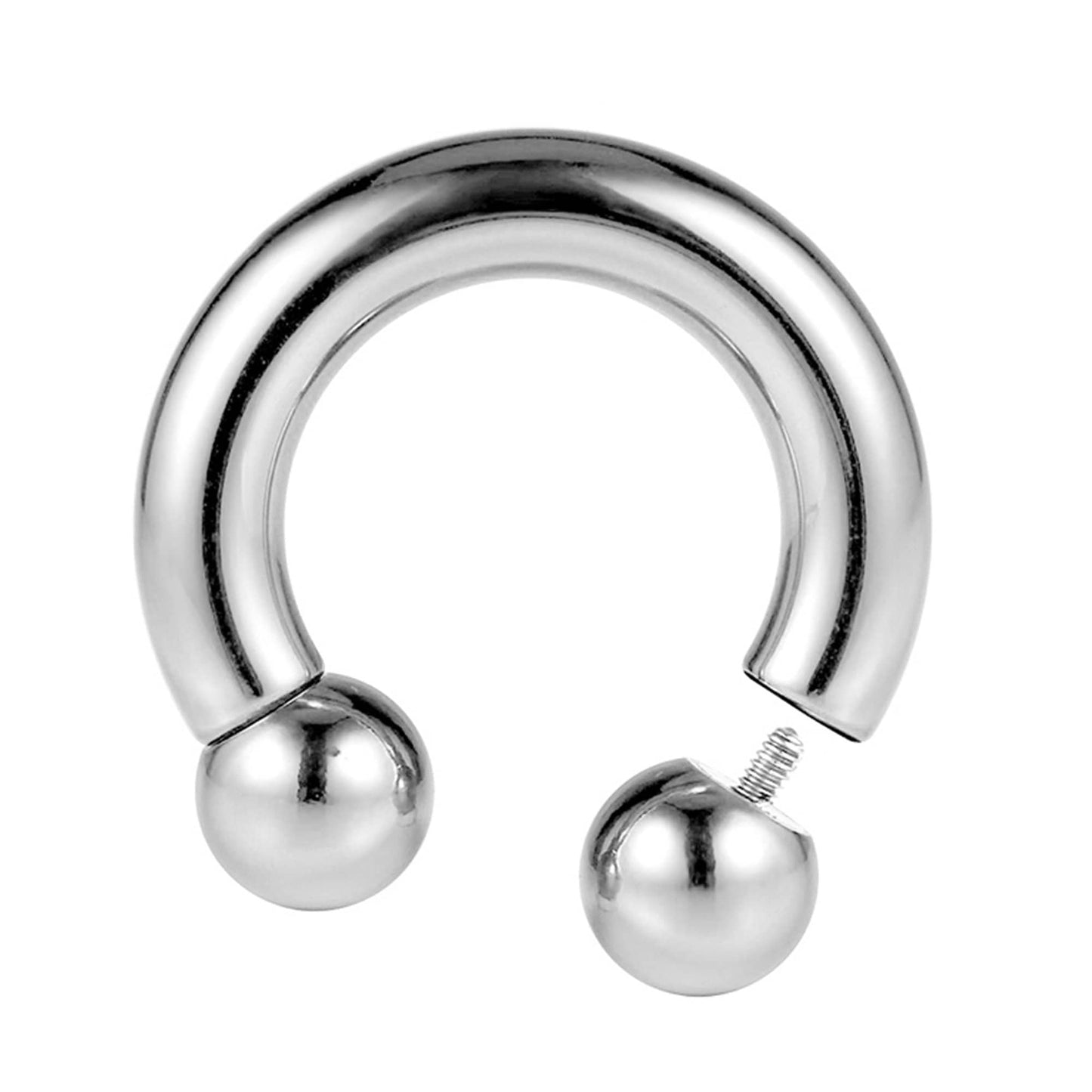 Titanium Horseshoe Barbell, Septum Ring - 16G to 00G Internally Threading Septum Jewelry - Body Piercing Nose Piercing, Helix, PA ring