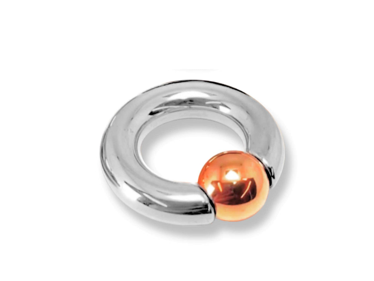 Titanium Prince Albert Jewelry Captive Bead Hoop CBR PA Ring with custom ball color Body Jewellery 1G 0G 00G 2G 4G 6G 8G