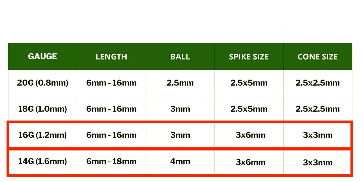 Vertical Labret Curved barbell Piercing 16g 14g Spike / Cones Bent Barbell for Lip Jewelry, Lip Piercing - Internally Threaded