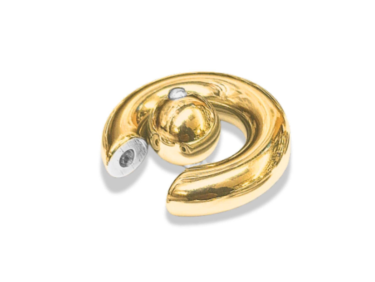 Titanium Gold Ball Closure Ring CBR Prince Albert Jewelry PA Rings with custom ball color Body Jewellery 2ga to 00ga sold as a single unit