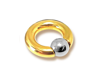 Titanium Gold Ball Closure Ring CBR Prince Albert Jewelry PA Rings with custom ball color Body Jewellery 2ga to 00ga sold as a single unit