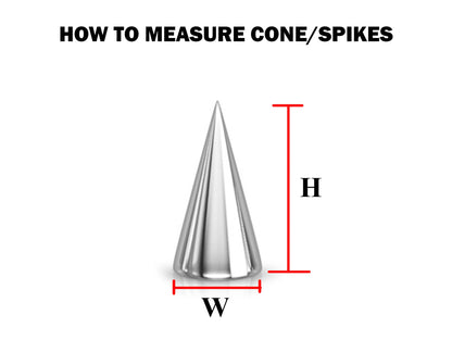 Spike Nose Studs, Nose Ring - 18g, 16g Nostril Screw Ring with Complete range of Cone and Spike sizes -Nose Piercing, Nose Jewelry, Nose Pin