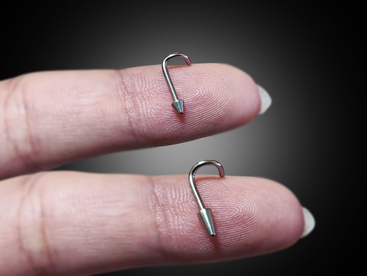 Spike Nose Studs, Nose Ring - 18g, 16g Nostril Screw Ring with Complete range of Cone and Spike sizes -Nose Piercing, Nose Jewelry, Nose Pin