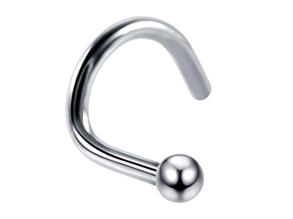 Ball Nose Piercing, Nostril Jewellery - 18G (1.0mm) Fixed Ball Nose Stud in many Colours - Ball Size 2mm - Nasallang Jewelry, Nose Ring