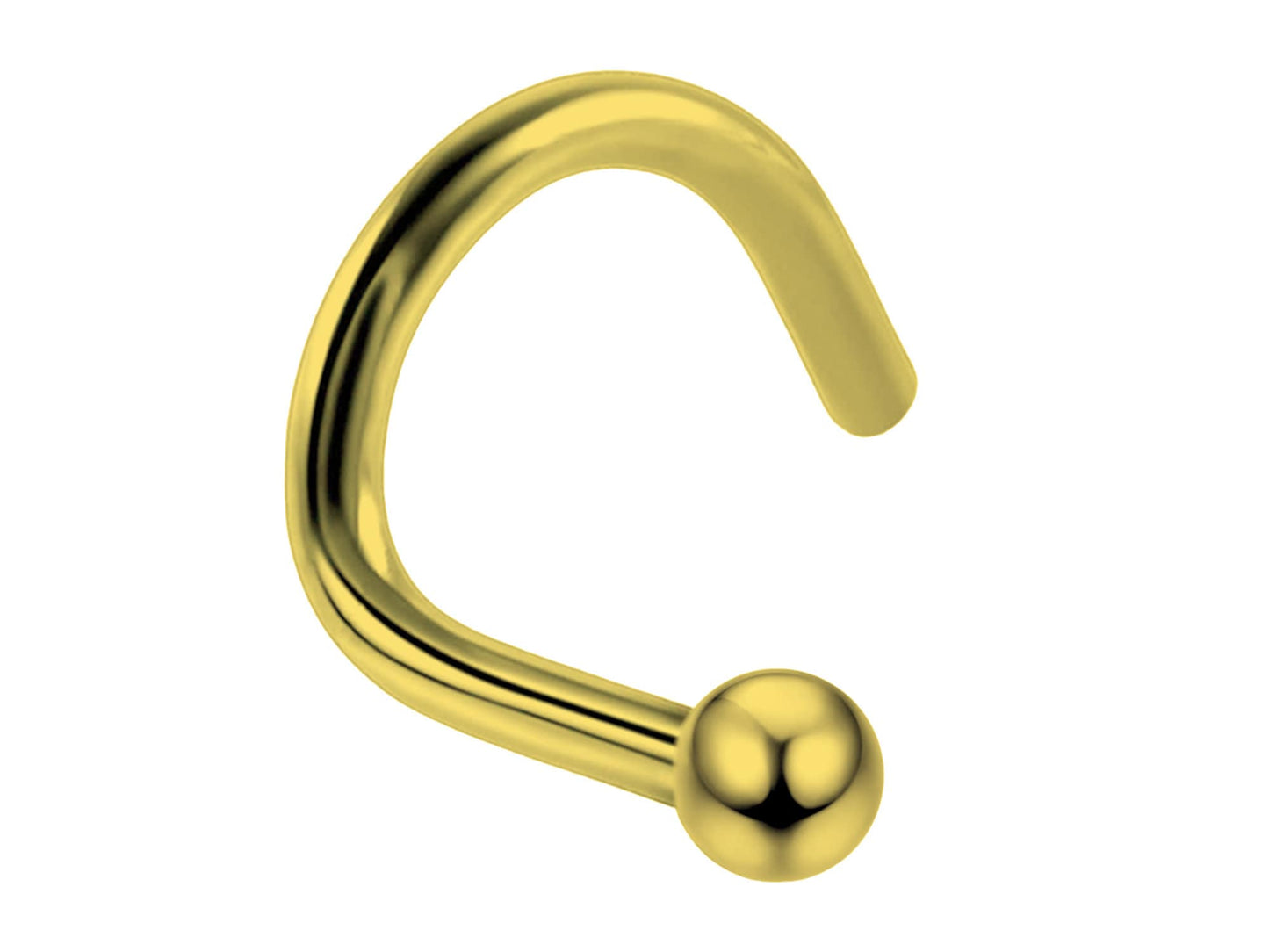 Ball Nose Piercing, Nostril Jewellery - 18G (1.0mm) Fixed Ball Nose Stud in many Colours - Ball Size 2mm - Nasallang Jewelry, Nose Ring