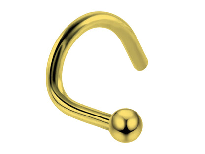Ball Nose Piercing, Nostril Jewellery - 18G (1.0mm) Fixed Ball Nose Stud in many Colours - Ball Size 2mm - Nasallang Jewelry, Nose Ring