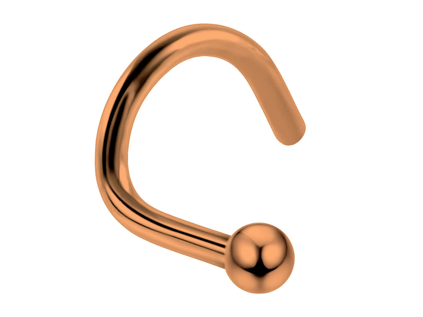 Ball Nose Piercing, Nostril Jewellery - 18G (1.0mm) Fixed Ball Nose Stud in many Colours - Ball Size 2mm - Nasallang Jewelry, Nose Ring