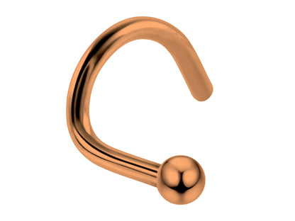 Ball Nose Piercing, Nostril Jewellery - 18G (1.0mm) Fixed Ball Nose Stud in many Colours - Ball Size 2mm - Nasallang Jewelry, Nose Ring
