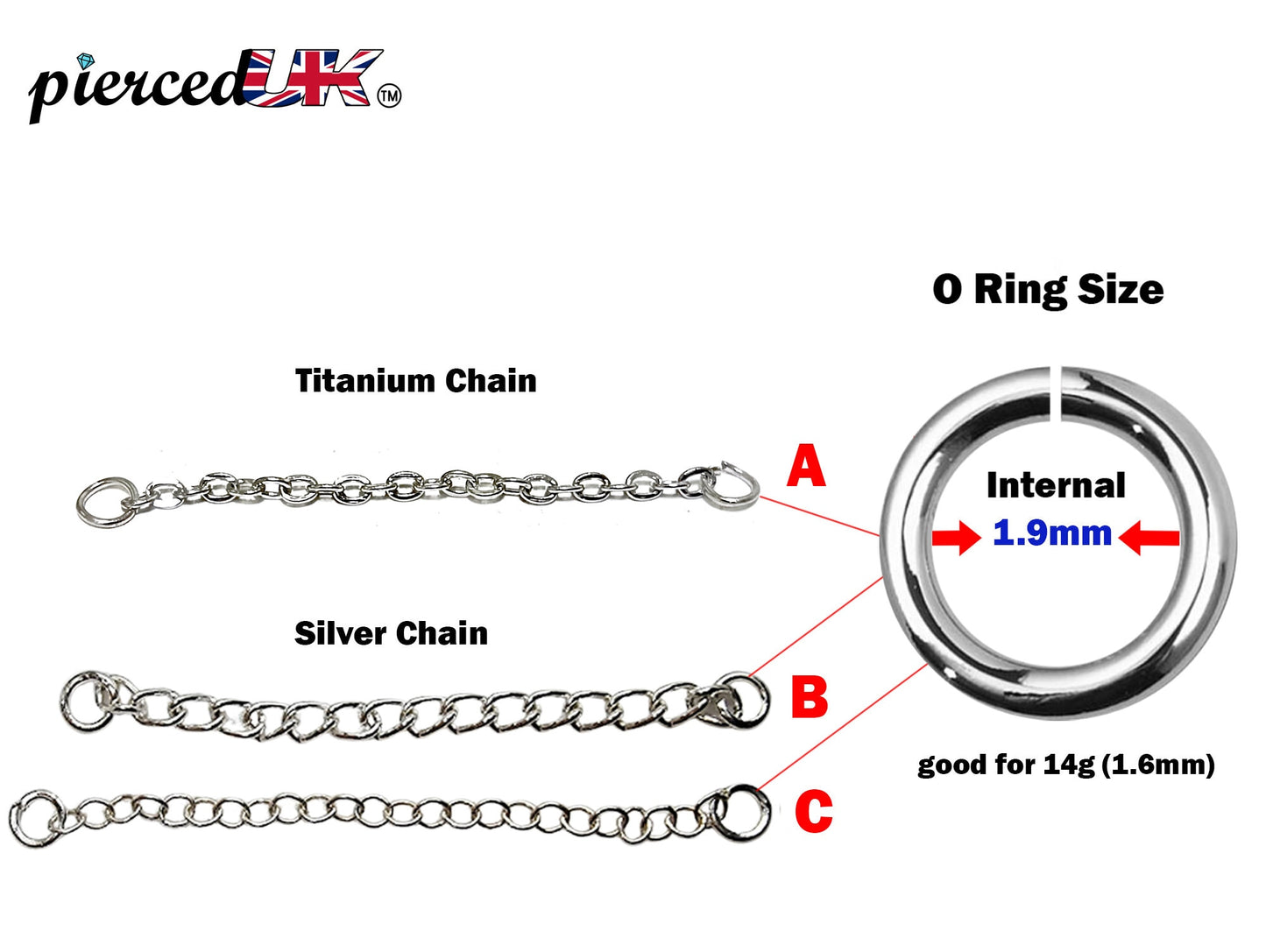 Body Piercing Chains- Titanium & Silver Replacement Chain-Jewelry for Nose Bridge, Nasallang, Nipple Bar, Nostril Stud Hand made Custom Size