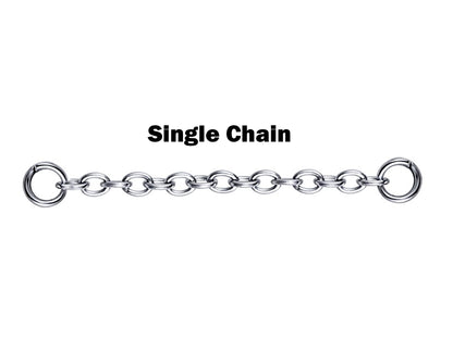 Titanium Nose Piercing, Nostril Chain Piercing - Nasallang Piercing  with Multi Crystal Ball - Nose Stud, Nostril Chain - Hand Made