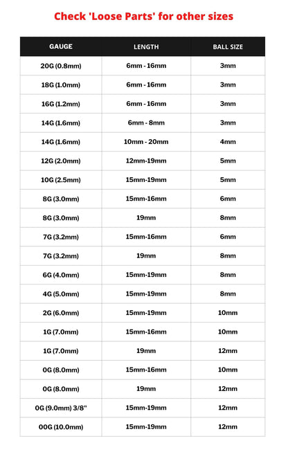 Prince Albert Piercing Jewelry, (2pcs) Ball Closure Ring and Circular Barbell 8G to 00G Big Gauge Large Size PA Ring