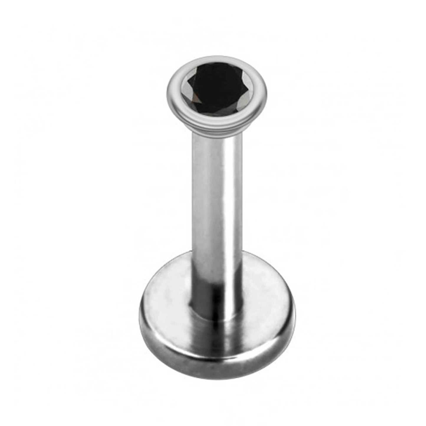 Titanium Lip Jewelry – Internally threaded Round Top Crystals– 16g, 14g  Labret Stud Piercing for Lip, Helix, Tragus, Cartilage