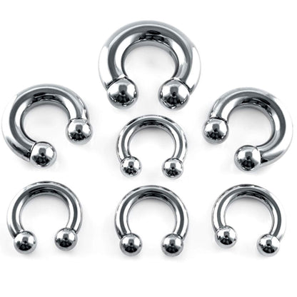 Horseshoe Septum Ring, Nose Piercing - 1pc to 4pc Circular Barbell (CBB) - 18g, 16g, 14g size 6mm to 16mm