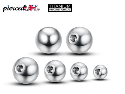 Titanium Replacement Balls, Piercing kit - 1pc to 10pcs Loose parts for Barbells, Horseshoe Piercing, Curved Barbell, Labrets, Septum Rings