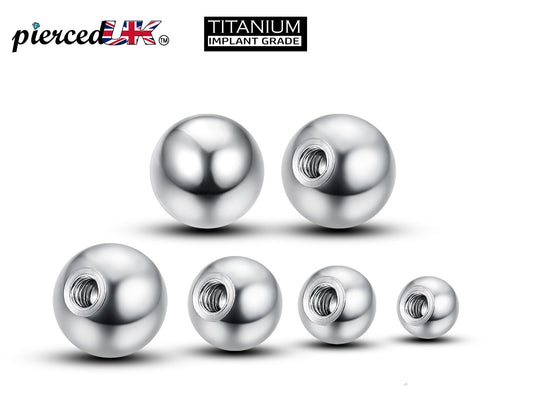 Titanium Replacement Balls, Piercing kit - 1pc to 10pcs Loose parts for Barbells, Horseshoe Piercing, Curved Barbell, Labrets, Septum Rings
