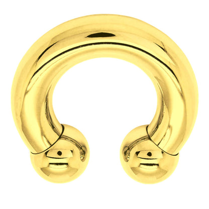 Gold Horseshoe Earrings, Nose Ring - Horseshoe Septum Ring - 00G, 0G, 1G, 2G, 4G, 6G, 8G, 10G, 12G, 14G 16G, 18G - Size 6mm to 19mm