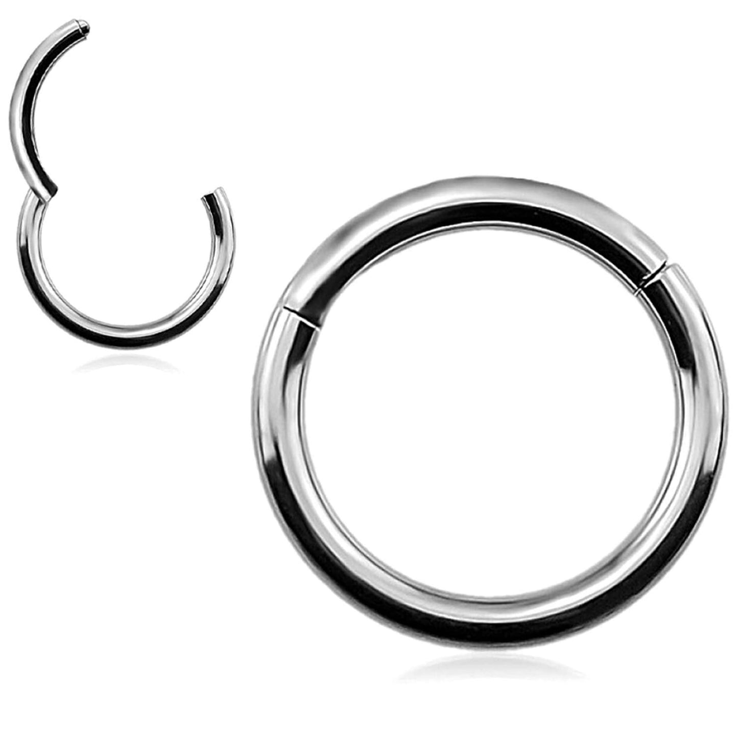 Segment Septum Ring, Hinged Nose Ring - 20G 18G 16G 14G 12G 10G 8G 00G - 6mm to 16mm