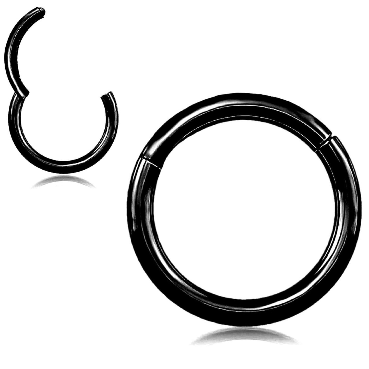 Segment Septum Ring, Hinged Nose Ring - 20G 18G 16G 14G 12G 10G 8G 00G - 6mm to 16mm