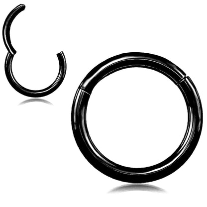 Segment Septum Ring, Hinged Nose Ring - 20G 18G 16G 14G 12G 10G 8G 00G - 6mm to 16mm