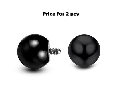 Internal Ball Replacement Piercing Parts, Loose Ball - 2 pieces Screw Ball Attachment for Barbell, Labret, Horseshoe Bar, Curved Barbell