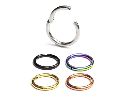 Rook Clicker Rings Segment Hinged Dainty Hoops Body Piercing Jewellery