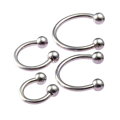 Titanium Horseshoe Barbell, Septum Ring - Nose Ring- 00G, 0G, 1G, 2G, 4G, 6G, 8G, 10G, 12G, 14G 16G, 18G - Sizes 6mm to 19mm