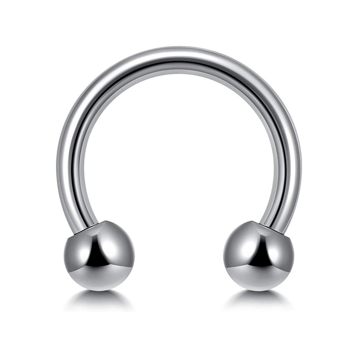 Titanium Horseshoe Barbell, Septum Ring - Nose Ring- 00G, 0G, 1G, 2G, 4G, 6G, 8G, 10G, 12G, 14G 16G, 18G - Sizes 6mm to 19mm
