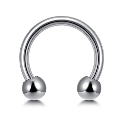 Titanium Horseshoe Barbell, Septum Ring - Nose Ring- 00G, 0G, 1G, 2G, 4G, 6G, 8G, 10G, 12G, 14G 16G, 18G - Sizes 6mm to 19mm