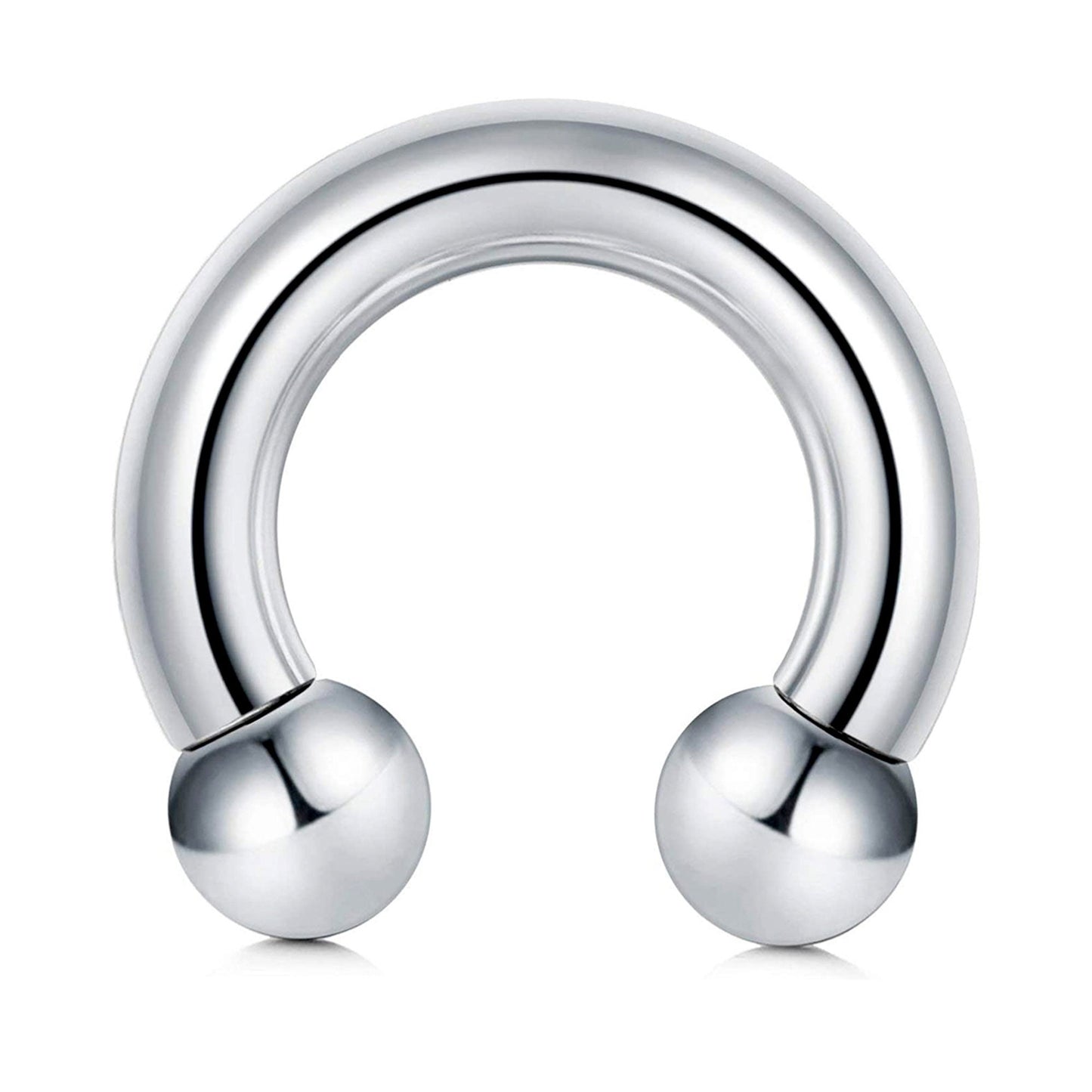 Titanium Horseshoe Barbell, Septum Ring - Nose Ring- 00G, 0G, 1G, 2G, 4G, 6G, 8G, 10G, 12G, 14G 16G, 18G - Sizes 6mm to 19mm