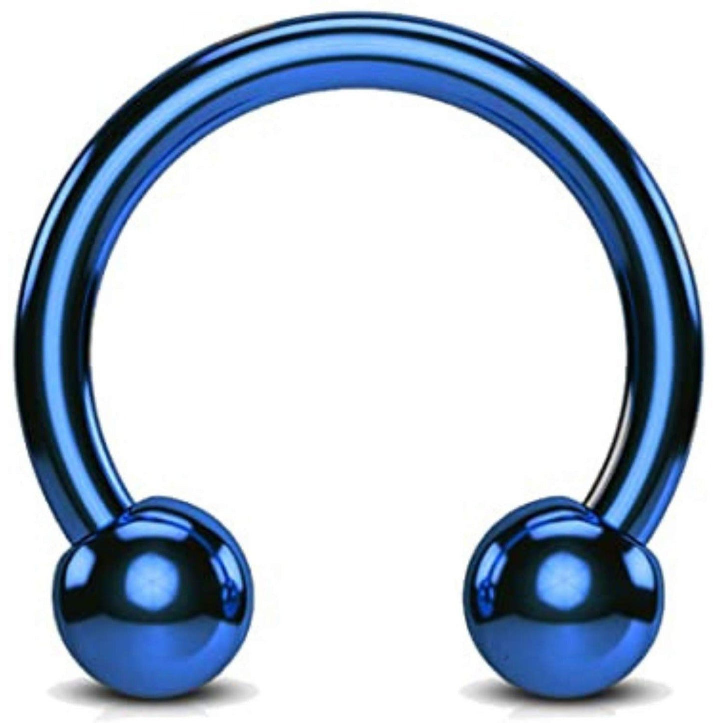 Circular Barbell Piercing, Horseshoe Septum Ring - 18G, 16G, 14G - Sizes 6mm to 16mm - Piercing for Nose, Eyebrow, Ears, Lip Ring, Nipple.