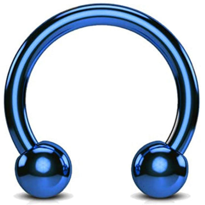 Circular Barbell Piercing, Horseshoe Septum Ring - 18G, 16G, 14G - Sizes 6mm to 16mm - Piercing for Nose, Eyebrow, Ears, Lip Ring, Nipple.