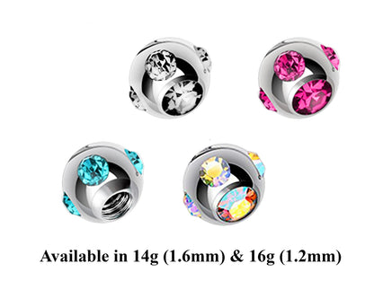 Body Jewelry Replacement Balls, Spikes - (2pcs) Loose parts for Barbells, Horseshoe Piercing, Curved Barbell, Labrets, Septum and more.